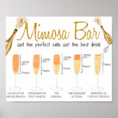 Mimosa Bar Bruidsbrunch bord Poster (Voorkant)