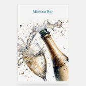 Mimosa Bar Bruidsfeest Acryl Bord (Voorkant)
