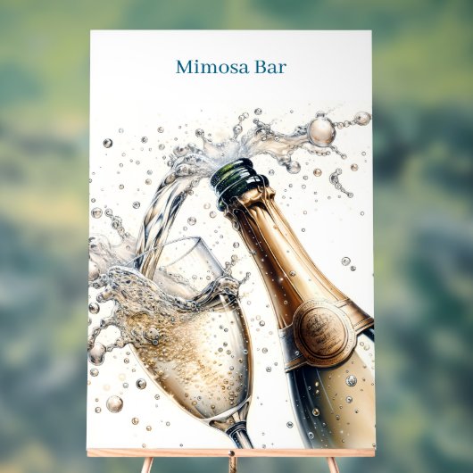 Mimosa Bar Bruidsfeest Acryl Bord (Neutraal)