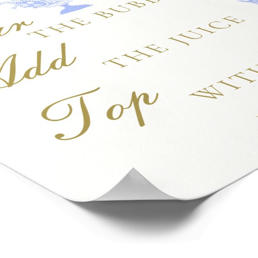 Mimosa Bar Bruidsthee China Set Blauw Wit Kant Poster (Hoek)