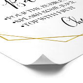 Mimosa bar bruiloft bruidsfeest groenvoorziening g poster (Hoek)