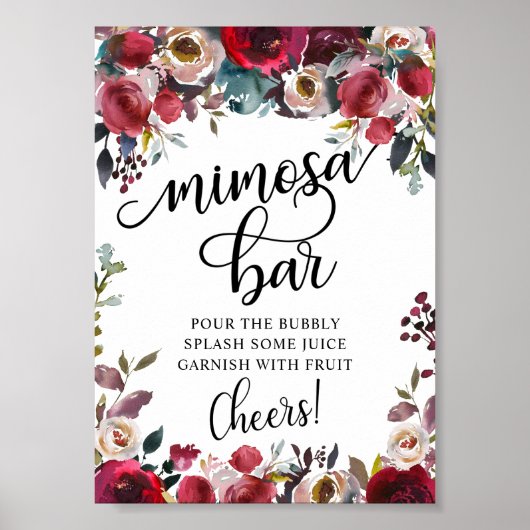 Mimosa Bar Bruiloftsfeest Poster (Voorkant)