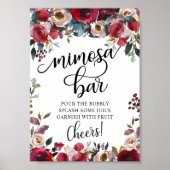 Mimosa Bar Bruiloftsfeestje Poster (Voorkant)