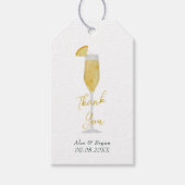 Mimosa Bar Brunch Cocktail Glas Bruiloft Geschenk Cadeaulabel (Voorkant)