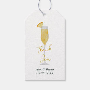 Mimosa Bar Brunch Cocktail Glass Wedding Favor Cadeaulabel