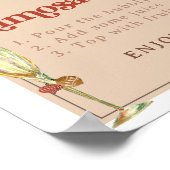 Mimosa Bar Bubble Retro Bauble Christmas Bridal Poster (Hoek)