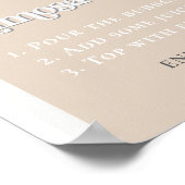 Mimosa Bar Bubbly Disco Ball Vrijgezellenfeest Poster (Hoek)