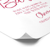 Mimosa Bar Cheers Modern Handgeschreven Viva Magen Poster (Hoek)