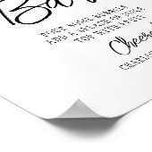 Mimosa Bar Cheers Modern handgeschreven zwart scri Poster (Hoek)