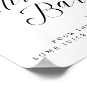 Mimosa Bar Chic Vrijgezellenfeest of Wedding Sign Poster (Hoek)