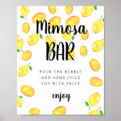 Mimosa Bar Citroen Bruidsborrel Hoofdpers Poster (Voorkant)