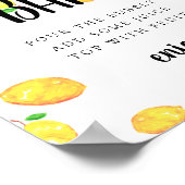 Mimosa Bar Citroen Bruidsfeest Hoofdknijper Poster (Hoek)