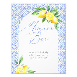 Mimosa Bar Citroen Italiaans Blauw Tegel Foto Afdruk