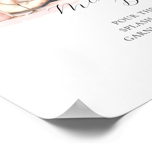 MIMOSA BAR Cowgirl Laarzen Champagne Vrijgezellenf Poster (Hoek)