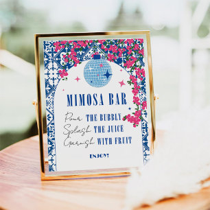 Mimosa Bar Dansen Koningin Grieks Vrijgezellenfees Poster