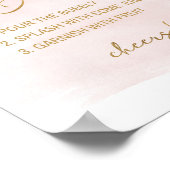 Mimosa Bar douchebord Waterverf Blush & Gold Poster (Hoek)