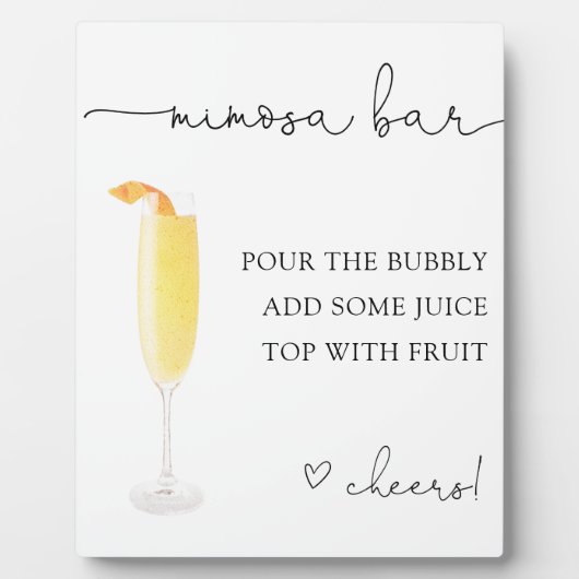 Mimosa Bar-Drink Fotoplaat (Voorkant)
