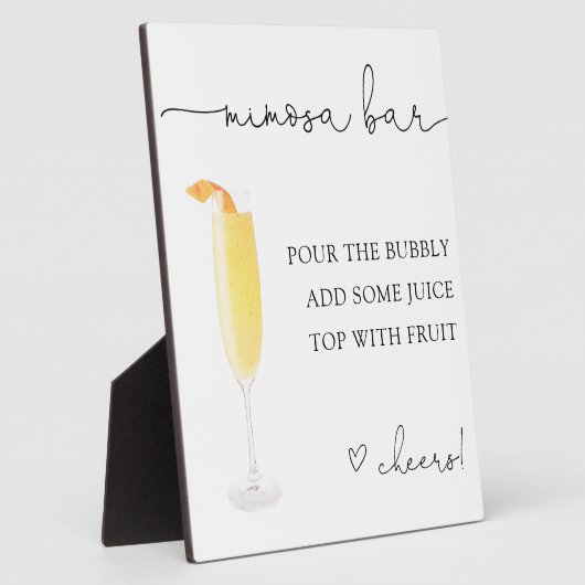 Mimosa Bar-Drink Fotoplaat (Zijkant)