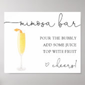 Mimosa Bar Drinkbord Poster (Voorkant)