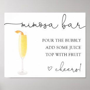 Mimosa Bar Drinkbord Poster