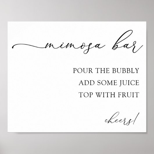 Mimosa Bar Drinkbord Poster (Voorkant)