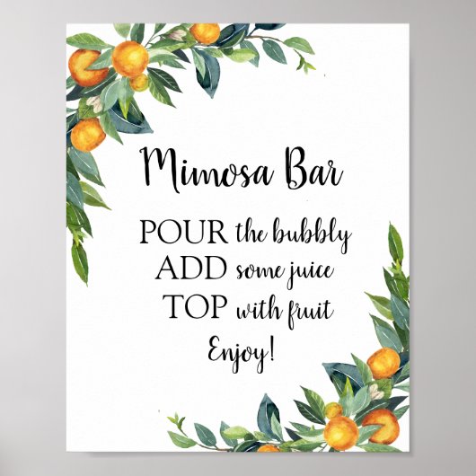 Mimosa Bar Drinkbord Poster (Voorkant)
