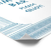 Mimosa Bar feestbord voor Griekenland thema evenem Poster (Hoek)