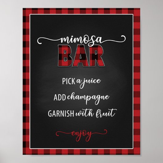 Mimosa Bar Flanellen Fling 8x10 Poster/Bord Poster (Voorkant)