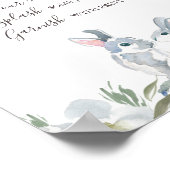 Mimosa Bar Floral Bunny Rabbit Party Poster (Hoek)