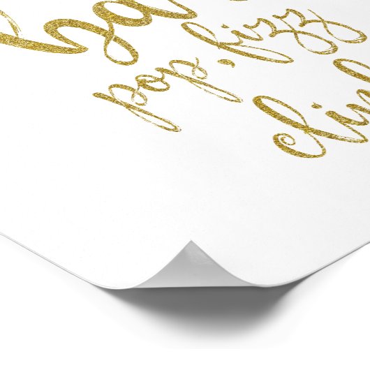 Mimosa Bar Gold Glitter 8x10 Wedding Sign Poster (Hoek)