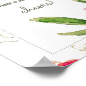 Mimosa Bar Huwelijksbord | Bloemenschildering Prin Poster (Hoek)