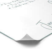 Mimosa Bar Huwelijksbord Poster (Hoek)