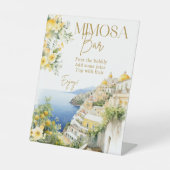 Mimosa Bar Italië Positano Vrijgezellenfeest Reclamebord Met Voetstuk (Voorkant)