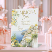 Mimosa Bar Italië Positano Vrijgezellenfeest Reclamebord Met Voetstuk