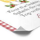 Mimosa bar Kerstmarkt Vrijgezellenfeest teken Poster (Hoek)