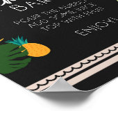 Mimosa Bar Luau Tropical Birthday Shower Sign Poster (Hoek)