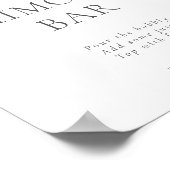 Mimosa Bar Modern Elegant Bruiloft Eenvoudig Poster (Hoek)