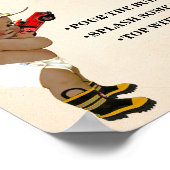 Mimosa Bar Momosa Bar AA Brandweerman Baby shower Poster (Hoek)