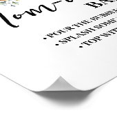 Mimosa Bar Momosa Bar Beer Greenery Baby shower Poster (Hoek)