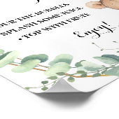 Mimosa Bar Momosa Bar Beer Greenery Baby shower Poster (Hoek)