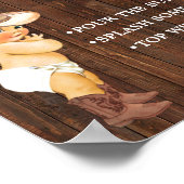 Mimosa Bar Momosa Bar Cowboy Baby shower Sign. Poster (Hoek)