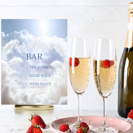 Mimosa Bar op Cloud Nine 9 Pampas Vrijgezellenfees Poster