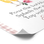 Mimosa bar Pink Fresh off market Vrijgezellenfeest Poster (Hoek)