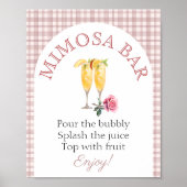 Mimosa bar Pink Fresh off market Vrijgezellenfeest Poster (Voorkant)
