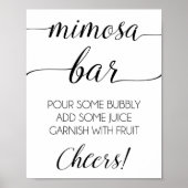 Mimosa Bar Print | Shower- of Bruiloft Mimosa Bord (Voorkant)