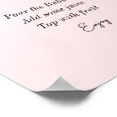 Mimosa Bar Roze Bruiloftsontbijt  Poster (Hoek)