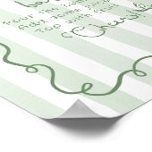 Mimosa bar Sage groen Whimsical vrijgezellenfeest Poster (Hoek)