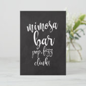 Mimosa Bar Schoolbord Betaalbaar Huwelijksbord Kaart (Staand voorkant)