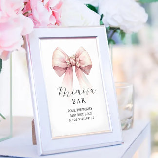 Mimosa Bar Shes Het knopen van het Vrijgezellenfee Reclamebord Met Voetstuk