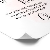 Mimosa Bar Sign Bridal Weddenschap Shower Pink Lem Poster (Hoek)